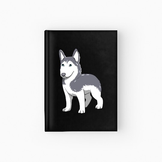 Dog Lover Cute Siberian Husky Puppy Hardcover Journal