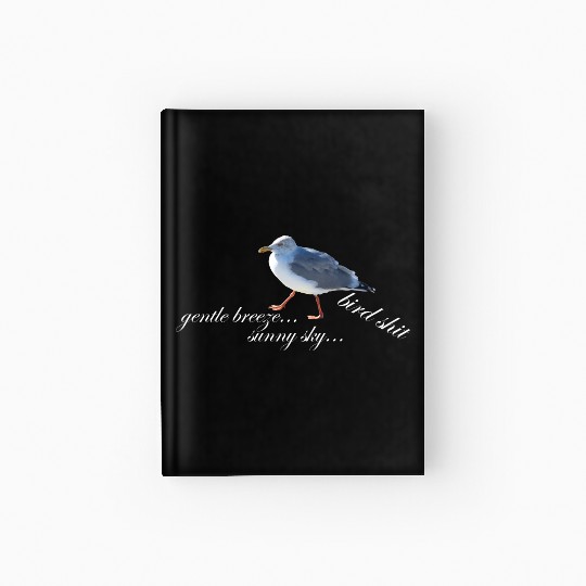 sun sea atlantic coast seagull holidays bird shit Hardcover Journal