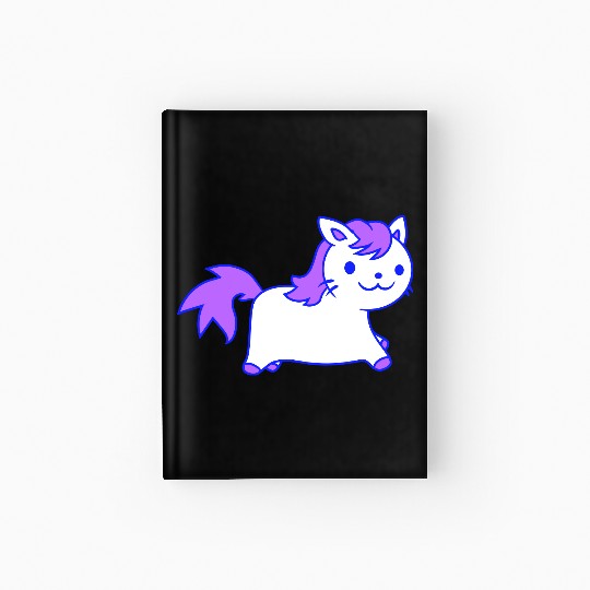 Little Pony Cat Face Little Small Horse Riding Fun Hardcover Journal