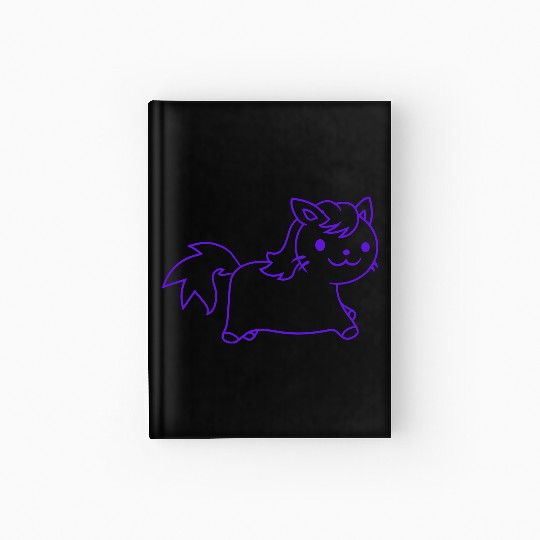 Little Pony Cat Face Little Small Horse Riding Fun Hardcover Journal