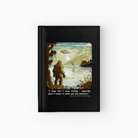 Funny Bigfoot Philosophy Loch Ness Monster UFOs Hardcover Journal