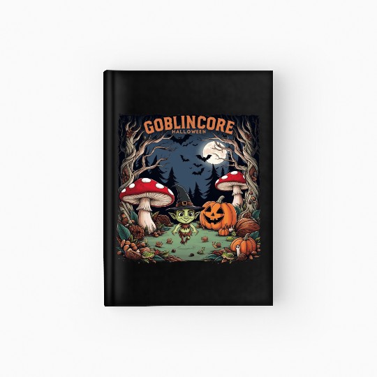Halloween goblincore enchanted forest goblin Hardcover Journal