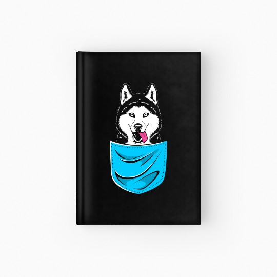 Cute Siberian Husky Dog Lover Husky In A Pocket Hardcover Journal