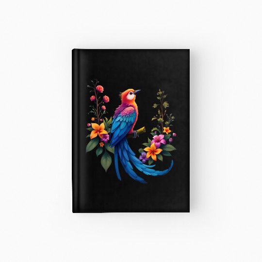 Fantastical Bird Of Paradise Painting Hardcover Journal