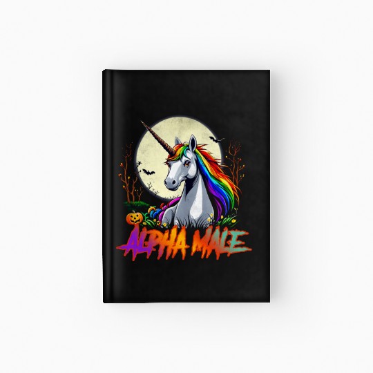 Alpha male LGBT unicorn Halloween 2024 Hardcover Journal