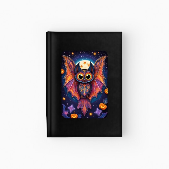 Halloween Cute Bat Alebrije Hardcover Journal