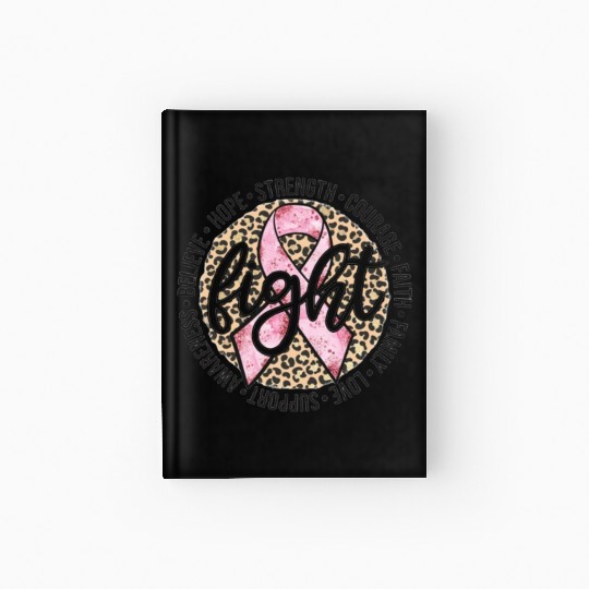 Leopard Print Breast Cancer Hardcover Journal