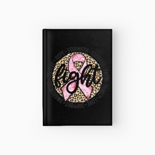 Leopard Print Breast Cancer Hardcover Journal