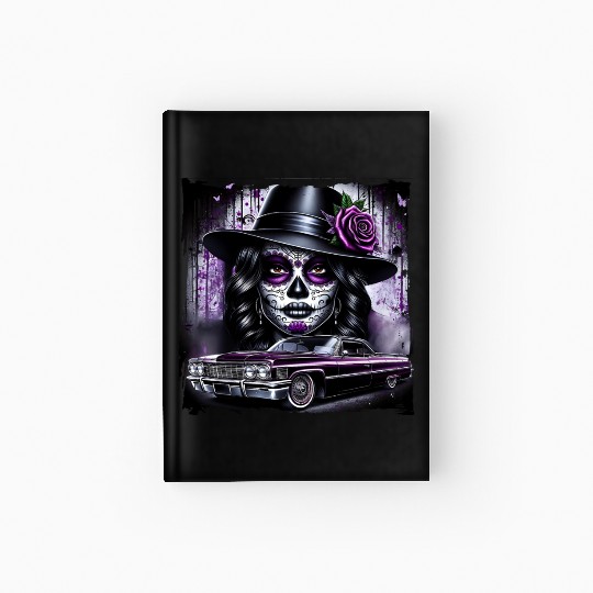 lowrider catrina Sugar skull Hardcover Journal