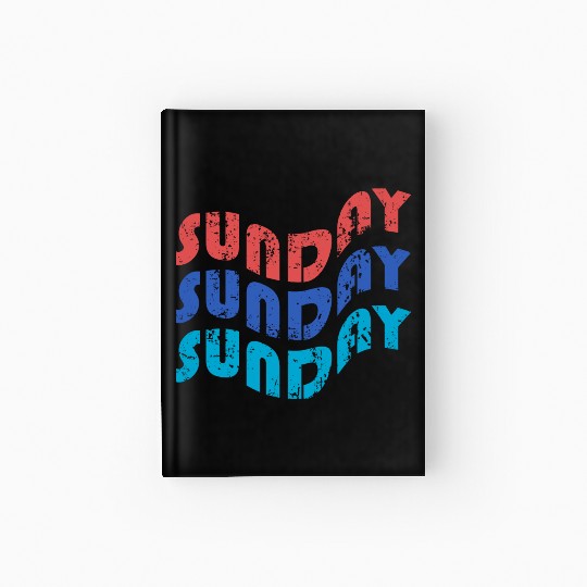 text sunday with theme Tipografi eksperimental Hardcover Journal