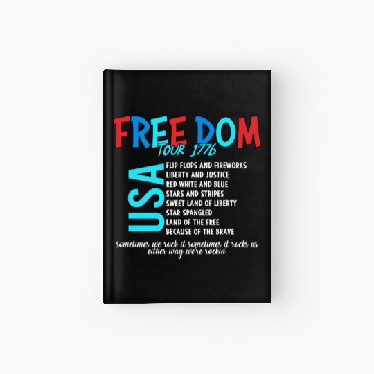 USA Free Dom tour 1776 Hardcover Journal