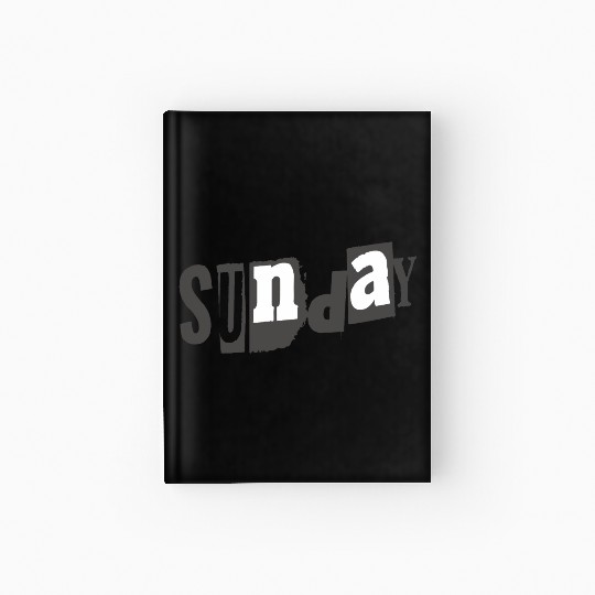 ilustrasi text sunday with theme Tipografi eksperi Hardcover Journal