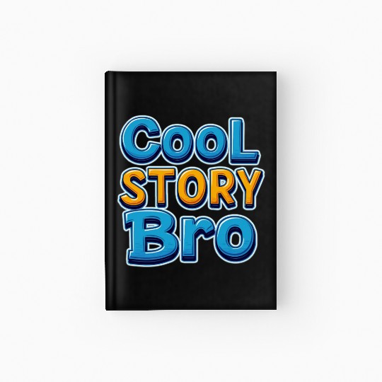 Cool Story bro Blue and Yellow Hardcover Journal