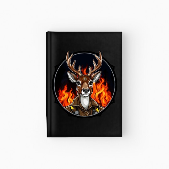Deer Firefighter Hardcover Journal