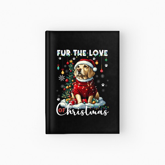 Labrador Retriever Christmas Tree Decorations Dog Hardcover Journal