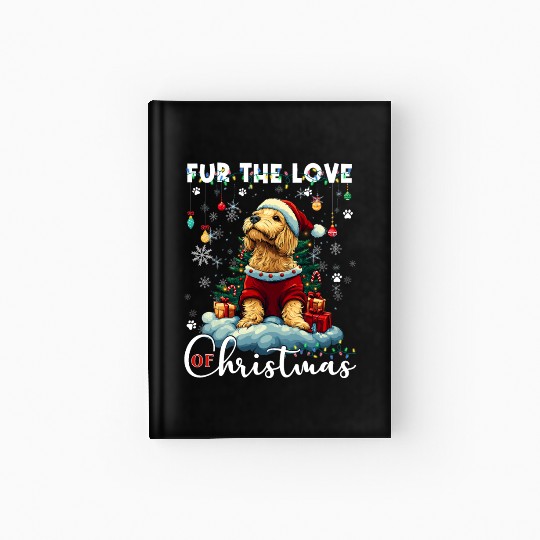Golden Retriever Christmas Tree Decorations Dog Hardcover Journal