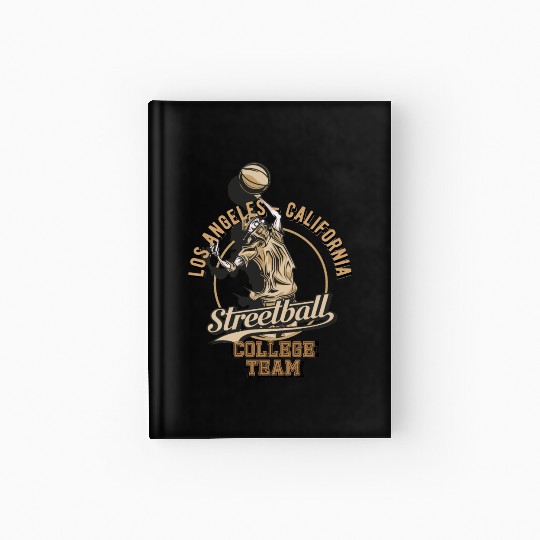 Los Angeles Streetball College Team log Hardcover Journal