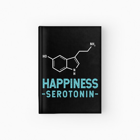 Organic Chemistry Happiness Serotonin Molecule Hardcover Journal