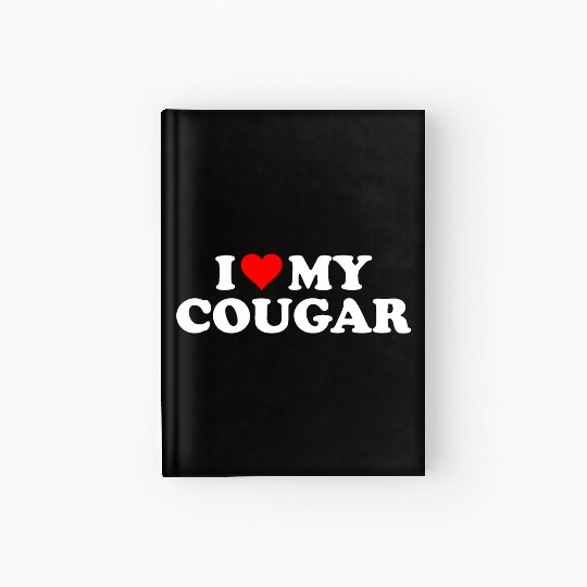 I Love Cougars Cougar Humor Valentine's Day 3BK1 Hardcover Journal