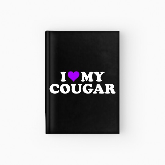I Love Cougars Cougar Humor Valentine's Day 3BK4 Hardcover Journal