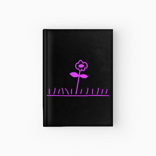 Pink Meadow Flower Spring Summer Grass Flowers Fun Hardcover Journal
