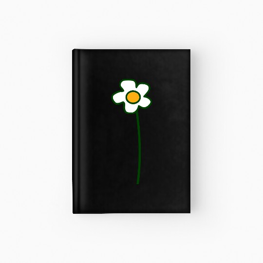 White Daisies Flower Spring Summer Flowers Nature Hardcover Journal
