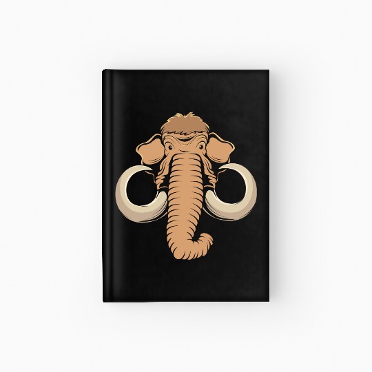 Cute Woolly Mammoth Elephant In A Pocket Hardcover Journal