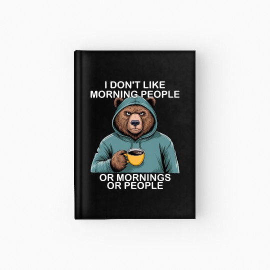 Funny Bear Grizzly Hardcover Journal