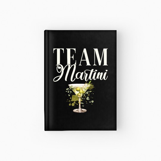 Team Martini Cocktail Bartender Hardcover Journal