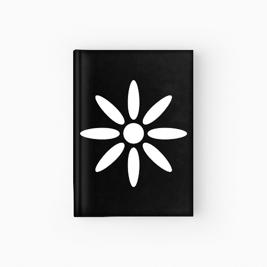 Small Daisy Flower White Decorative Sun Nature Hardcover Journal