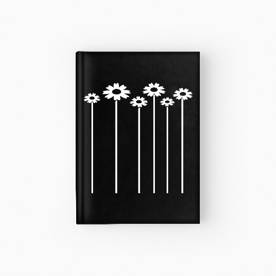 Many Pretty Daisy Flowers Decorative Nature Design Hardcover Journal