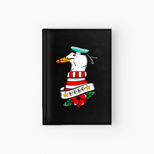 Hero Seagull Tattoo Hardcover Journal