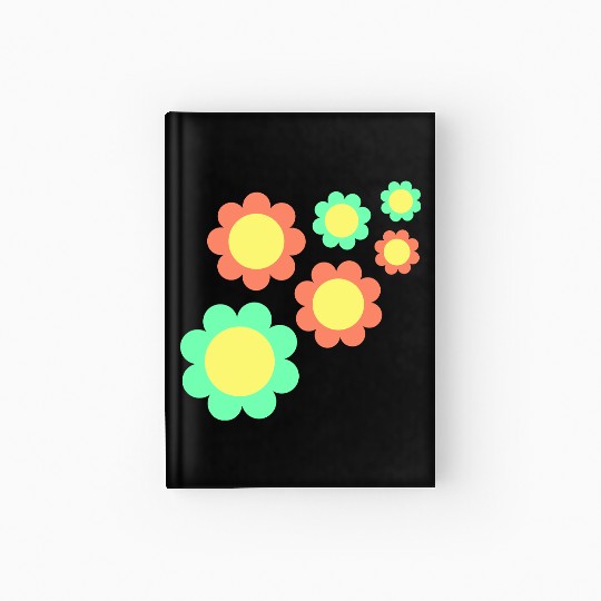 Many Pretty Daisy Flowers Decorative Nature Design Hardcover Journal