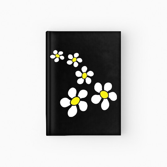 Many Pretty Daisy Flowers Decorative Flower Design Hardcover Journal