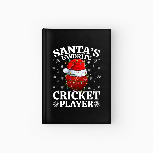 Santa's Favorite Cricket Player Hardcover Journal
