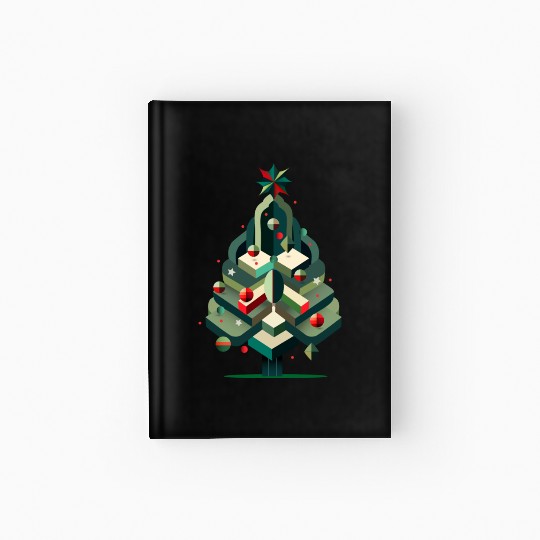 Modern Christmas tree - elegance for the holidays Hardcover Journal
