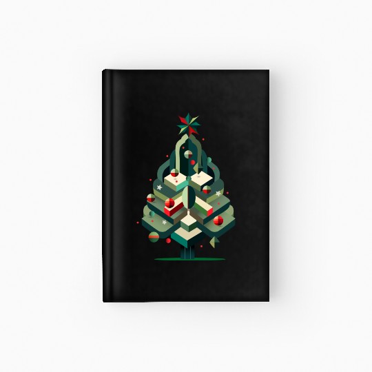 Modern Christmas tree - elegance for the holidays Hardcover Journal