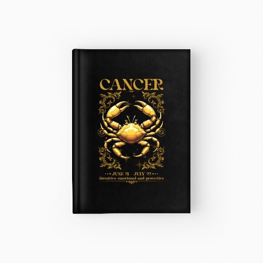 Cancer Zodiac Sign Hardcover Journal