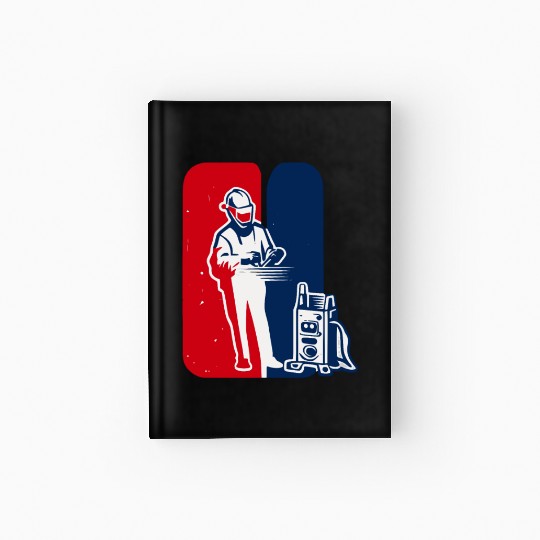 major league welder sticker Iconic Welder Design T Hardcover Journal