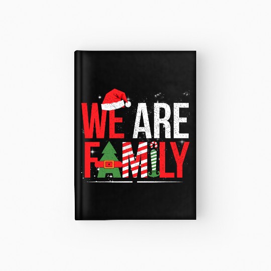 We're Family Christmas Matching Holiday Gift Hardcover Journal