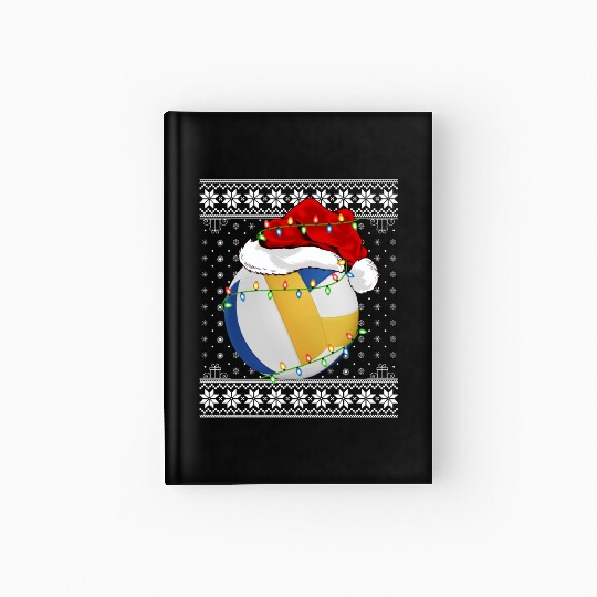 Volleyball Player Ugly Christmas Hardcover Journal