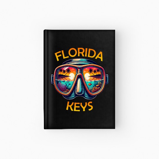 Florida Keys Diving Beach Sunset Hardcover Journal