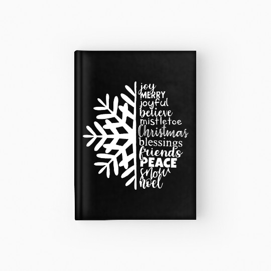 Christmas Snowflake with Joyful Words Hardcover Journal