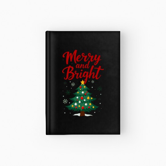 Merry And Bright - Merry Christmas Hardcover Journal