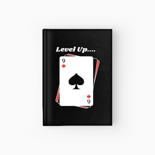 BLACK Men Hardcover Journal For Game Card lovers - LEVEL UP