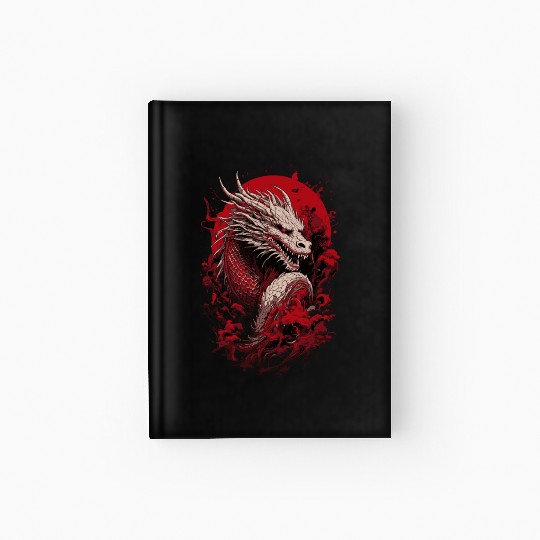 Japanese Dragon, Ghostly Hardcover Journal