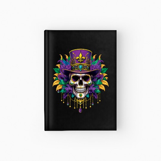 Sugarskull Muertos Festival Parade Mardi Gras Hardcover Journal