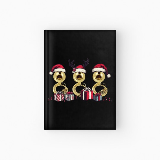 Sousaphone Christmas Orchestra Brass Band Hardcover Journal