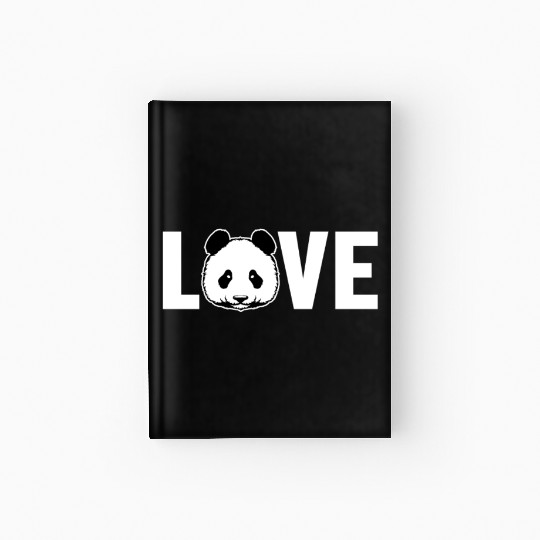 Panda Love Panda Bear Ailuropoda Melanoleuca Hardcover Journal