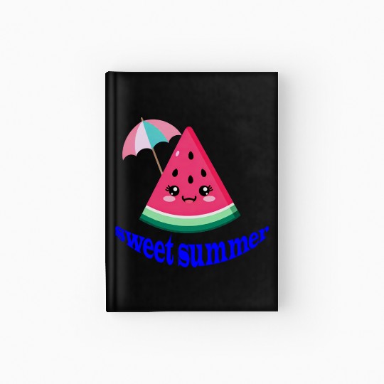 Playful Watermelon Summer Design Hardcover Journal
